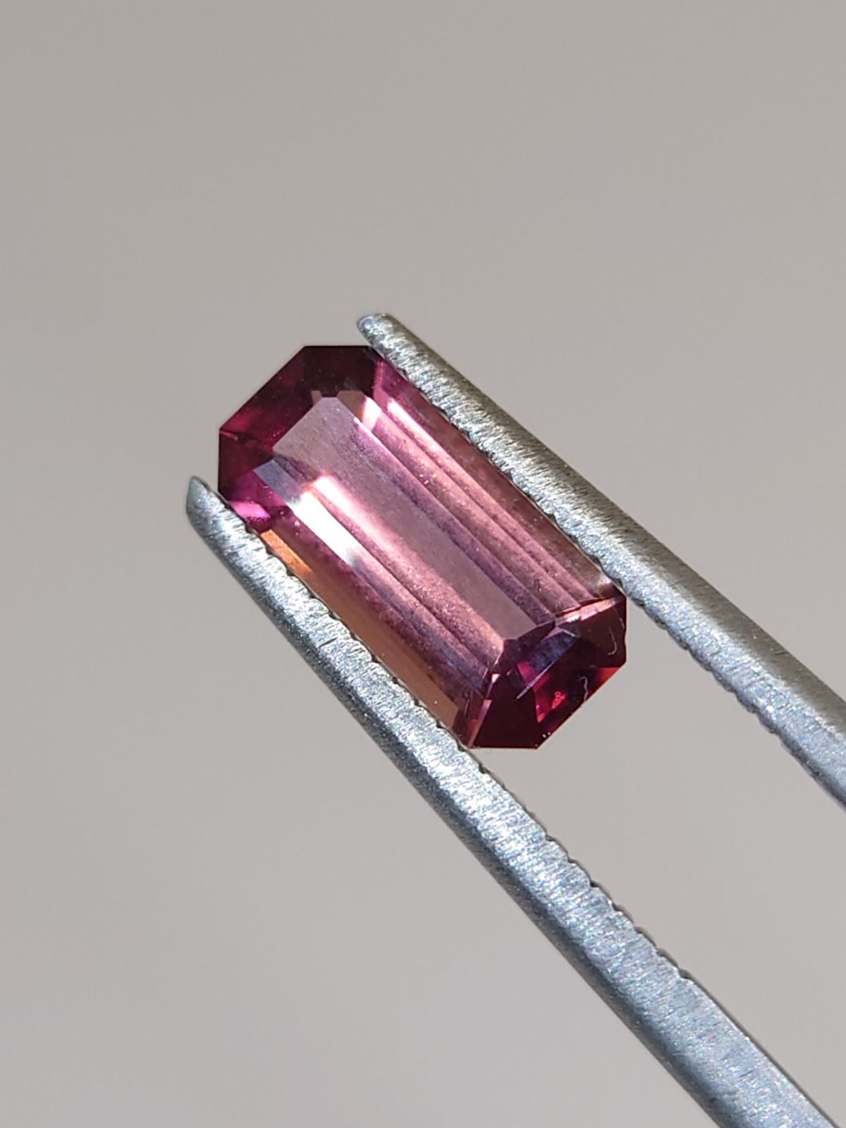 1.05ct Emerald cut peach pink Tourmaline from Nigeria — view 5